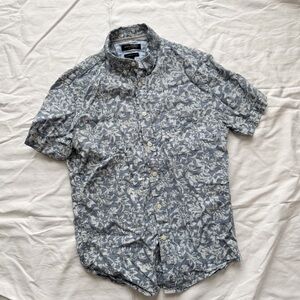 Printed Men's Short Sleeve Button Down